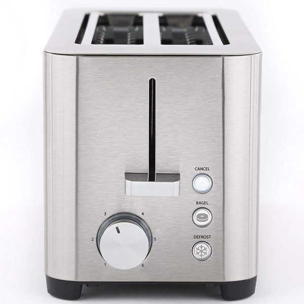 Caso Classico T4 Four-Slice Toaster with Wide Slot and 6 Browning Levels, Stainless on Sale