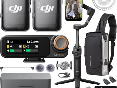 DJI Mic 2 (2 TX + 1 RX + Charging Case) Wireless Microphone w  Osmo Mobile 6 Bundle Online Sale