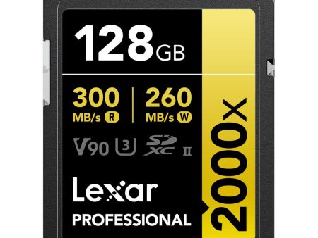 Lexar Professional 128GB 2000x UHS-II SDXC Memory Card Up to 300MB s without Reader Online now