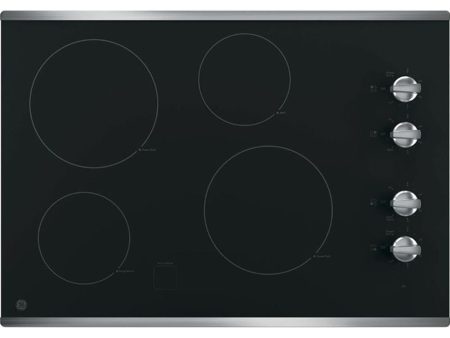 GE 30  Built-In Knob Control Stainless Steel Electric Cooktop (JP3030SJSS) Open Box on Sale