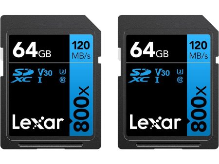 Lexar High-Performance 800x 64GB SDXC UHS-I Memory Card (2-Pack) For Discount