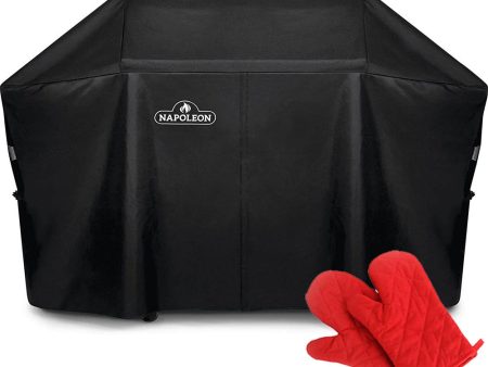 Napoleon PRO 665 Outdoor Grill Cover Black with Heat Resistant Oven Mitt Online