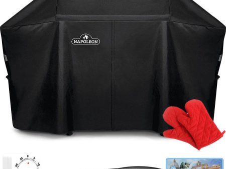 Napoleon PRO 665 Outdoor Grill Cover Black with 6  Chef s Knife Bundle Online now