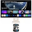 LG 27SR50F-W 27  FHD IPS Smart Monitor with webOS w  3 Year Warranty Bundle For Discount