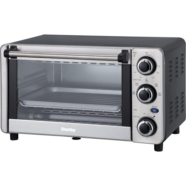 DANBY 4 Slice Countertop Toaster Oven, Stainless Steel Sale