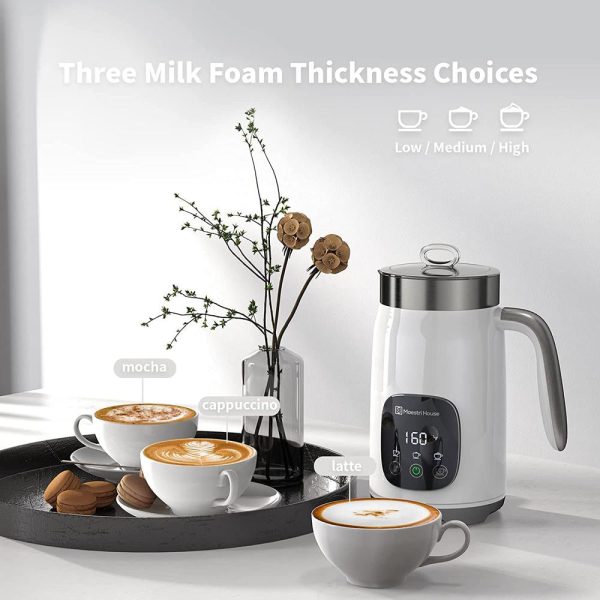 Maestri House Integrated Milk Frother and Steamer, Moonlight White (MMF9201) - Open Box Online