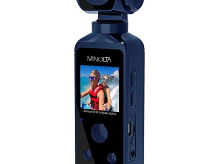 Minolta MN4KP1 4K Ultra HD Pocket Camcorder w WiFi & Waterproof Housing (Blue) Online