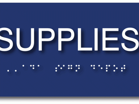 Supplies Room Sign - ADA Compliant Supply Room Sign with Braille Online Sale