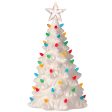 12  LED Porcelain Glittered Lighted Tree Online Sale