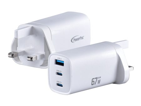 PowerPac 67W Charger Fast Charge, Smart Charge PD67W, Tablet Charger, Smart Phone Charger | TYPE A | TYPE C (PP7992) Cheap