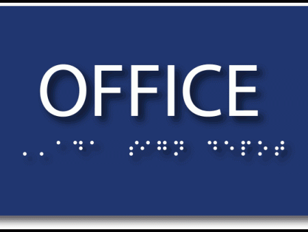 Office Room Sign - ADA Compliant Tactile Braille Office Signs Sale