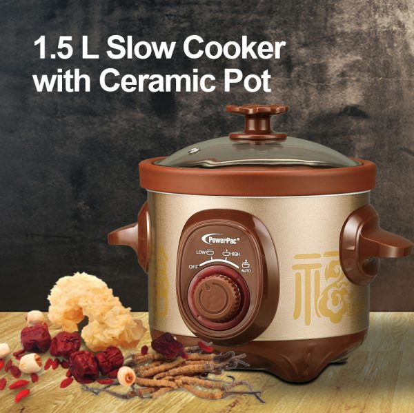 1.5L Slow Cooker with Ceramic Pot (PPSC15) Online Sale