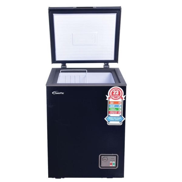 100L Chest Freezer CFC Free, Chiller & Freezer (PPFZ100) Black Fashion