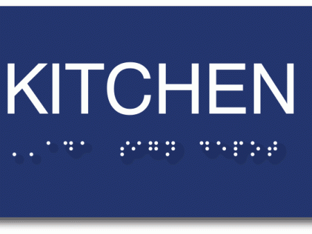 Kitchen Room Name Sign - ADA Compliant Tactile Braille Kitchen Signs Online