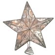 10-Light Silver Wire Star Snowfall Treetop, 12  (UL) Online Hot Sale