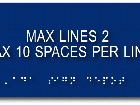 Custom ADA Compliant Signs Tactile Letters and Braille Signs - 8  x 4  For Sale