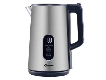 Digital Kettle, Electric Kettle, Cordless Kettle Jug 1.7L Stainless Steel (PPJ2032) Discount