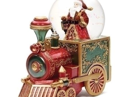 Musical Santa Red Train Water Globe, 7.25  For Cheap