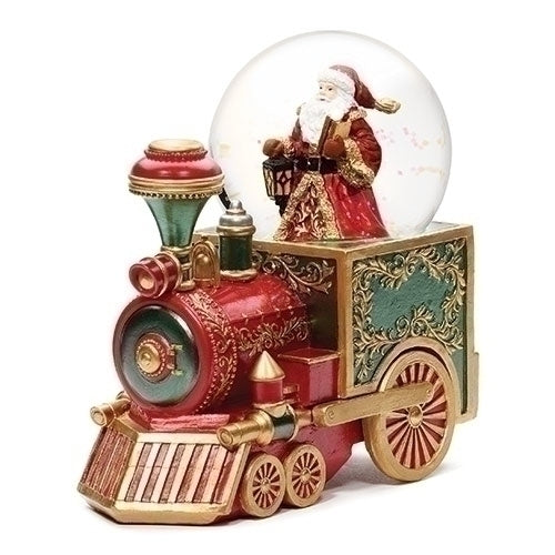 Musical Santa Red Train Water Globe, 7.25  For Cheap