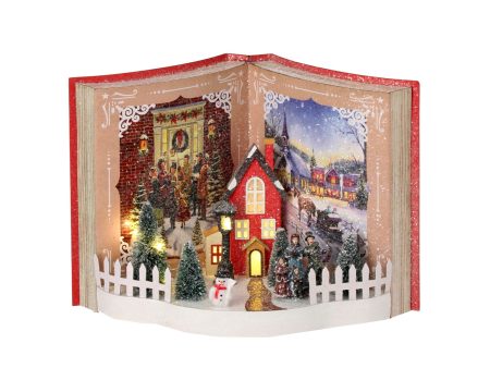 11.5  LED Village Caroling Storybook on Sale