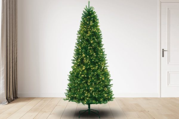 9 ft Slim Montauk Fir Christmas Tree with 1100 3mm Dual Color, Twinkle lights - 9 Function, 69D Online Sale