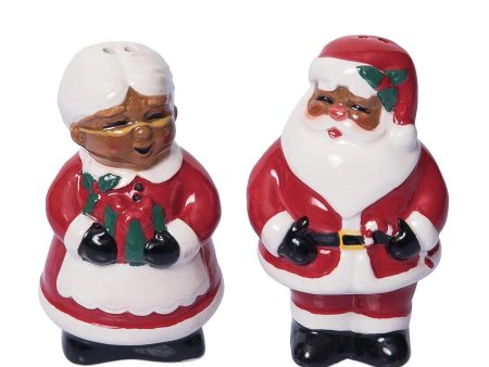 Dolomite Santa & Mrs. Claus Salt & Pepper Shaker (Set of 2) For Discount