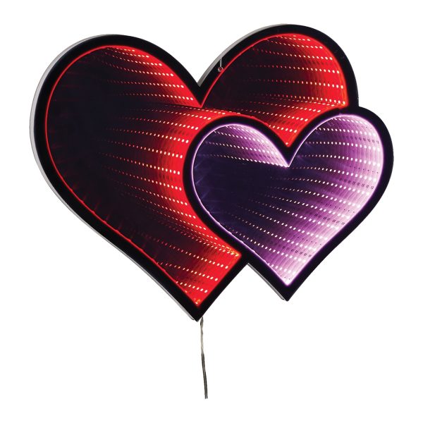 Hanging Heart Infinity Light, 15.75 H w UL Plug For Sale