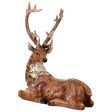 15  Resin Frosted Laying Reindeer Online