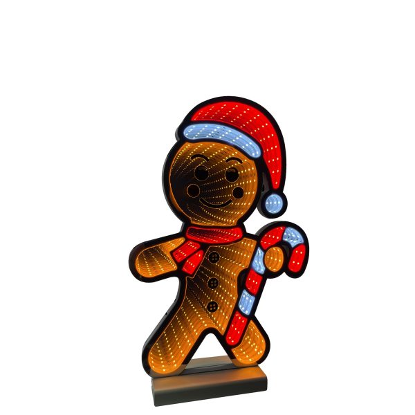 Infinity Christmas Gingerbread Man With Wooden Base (15 ) For Cheap