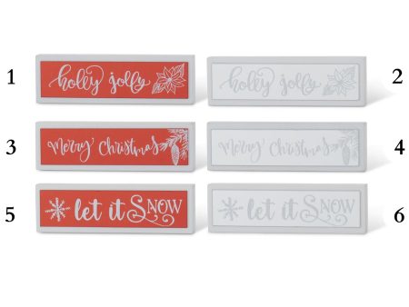 6  Holiday Message Tabletop Sign (6 styles - sold individually) Online now