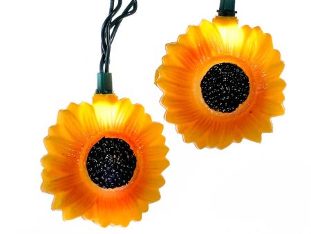 11.5  UL 10-Light Sunflower Light Set Online Sale