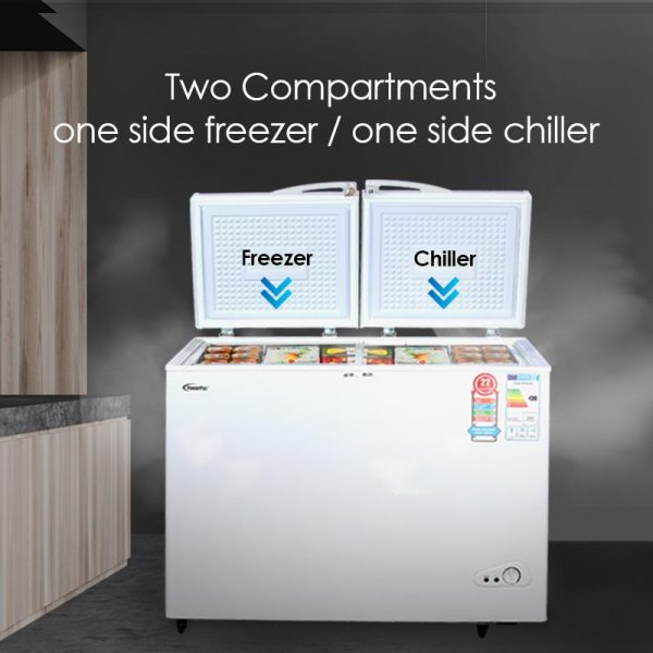 280L 2 Door Chest Freezer CFC Free, Chiller & Freezer (PPFZ280) Cheap