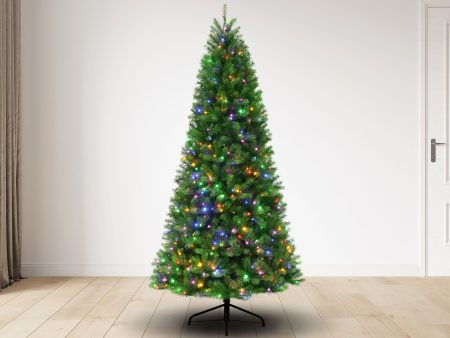 7.5 ft Slim Montauk Fir Christmas Tree with 750 3mm Dual Color, Twinkle lights - 9 Function, 48D For Discount