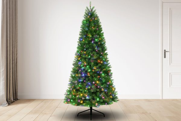 7.5 ft Slim Montauk Fir Christmas Tree with 750 3mm Dual Color, Twinkle lights - 9 Function, 48D For Discount