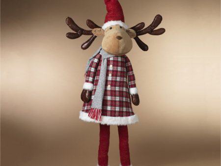 Fabric Jumbo Size Holiday Moose Figurine, 82.6 H Cheap