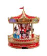 11.1  Battery Operated Multicolor LED Lighted Musical Santa Carousel With Motion Table Piece Discount