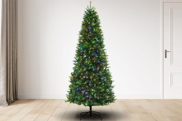 9 ft Slim Montauk Fir Christmas Tree with 1100 3mm Dual Color, Twinkle lights - 9 Function, 69D Online Sale