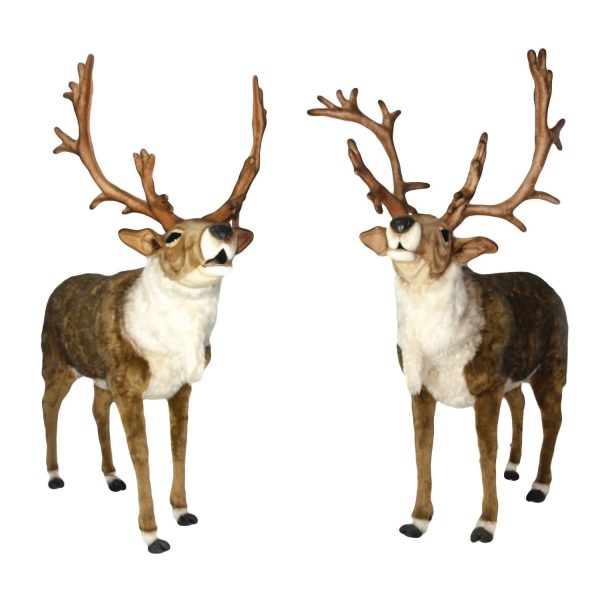 2 Pcs Nordic Reindeer 65  Tall, Animatronic on Sale