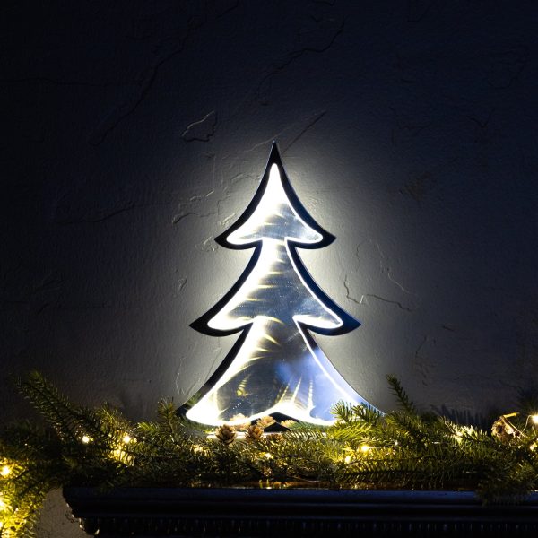 Tree Infinity Light 12.5 H Acrylic w UL Cord (or Battery powered) Online Hot Sale