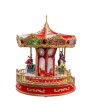 11.1  Battery Operated Multicolor LED Lighted Musical Santa Carousel With Motion Table Piece Discount