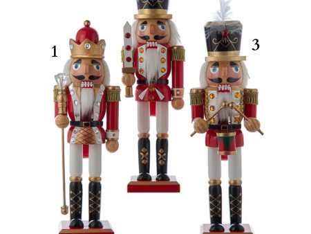 12  Red & White King & Soldier Nutcrackers (3 Styles – Sold individually) Cheap