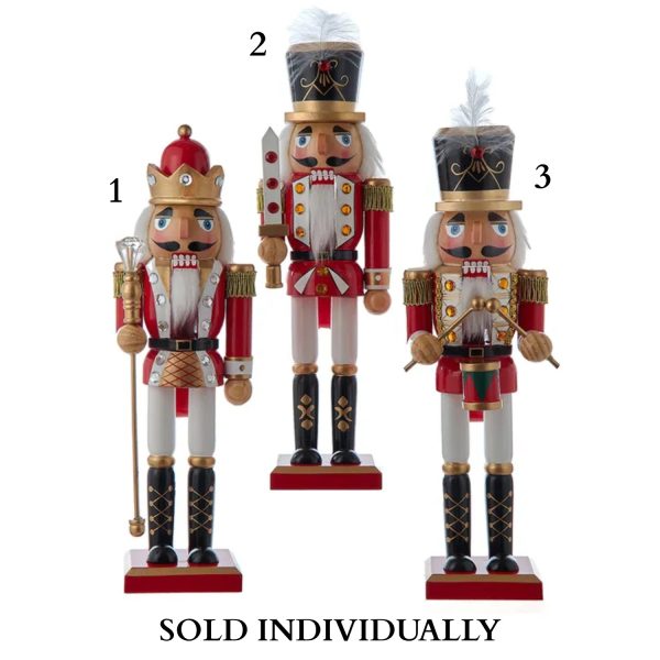 12  Red & White King & Soldier Nutcrackers (3 Styles – Sold individually) Cheap