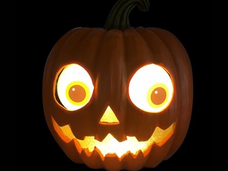 Animated Pumpkin w Moving Eyeballs (Battery operated) For Sale