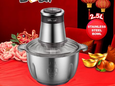 Bear Food Chopper 2.5L Multifunctional Electric Large-capacity Stir-Fried Minced Meat (QSJ-C04H5) Cheap