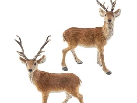 Standing Brown Deer Table Pieces, 2-Piece Set Supply