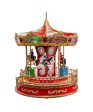 11.1  Battery Operated Multicolor LED Lighted Musical Santa Carousel With Motion Table Piece Discount