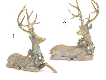 Deer w LED Light (2 Styles - Sold Individually) 21 H, 21.75 H Resin Online