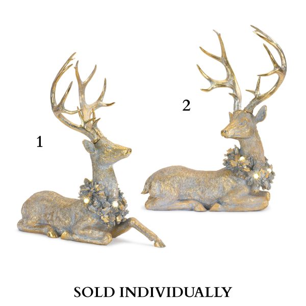 Deer w LED Light (2 Styles - Sold Individually) 21 H, 21.75 H Resin Online