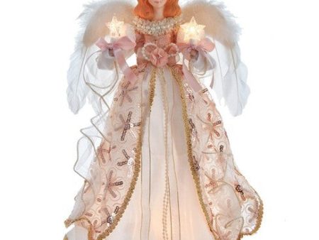 16  UL 10-Light Blush Boho Chic Angel Treetop For Discount