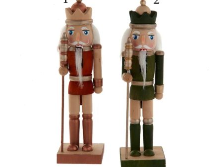 6  Wooden Rustic Modern Nutcracker Ornaments (2 Styles – Sold individually) For Sale